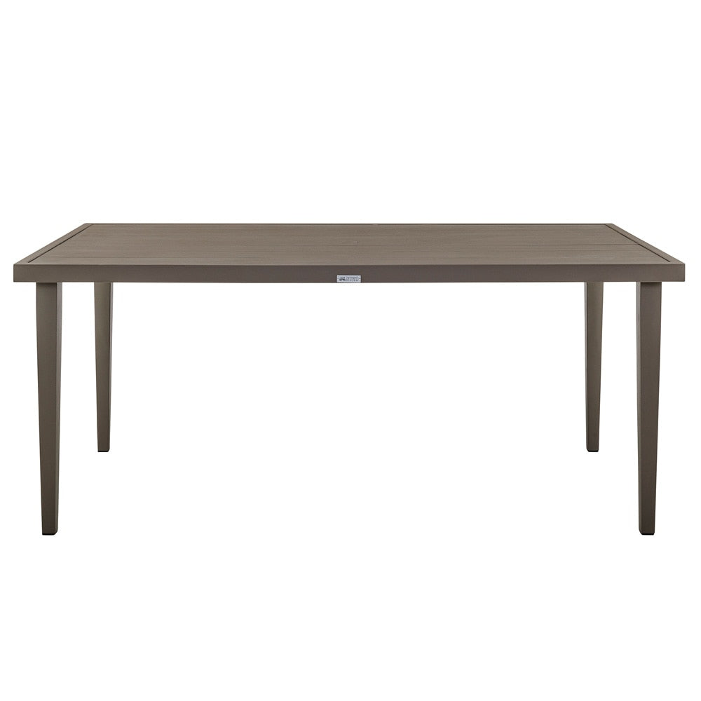 Armen Living - Grenada Outdoor Aluminum Gray Rectangle Dining Table - LCGDDIGR veiw 1