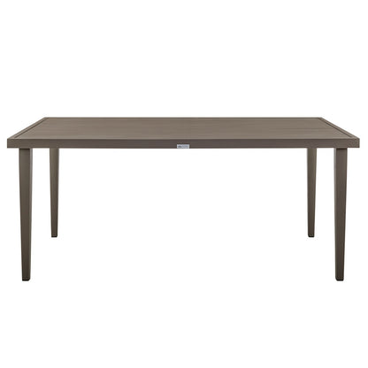 Armen Living - Grenada Outdoor Aluminum Gray Rectangle Dining Table - LCGDDIGR veiw 1