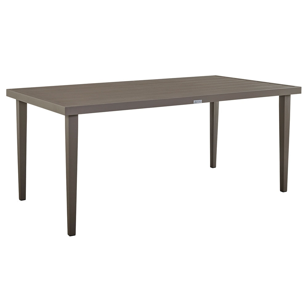 Armen Living - Grenada Outdoor Aluminum Gray Rectangle Dining Table - LCGDDIGR veiw 2
