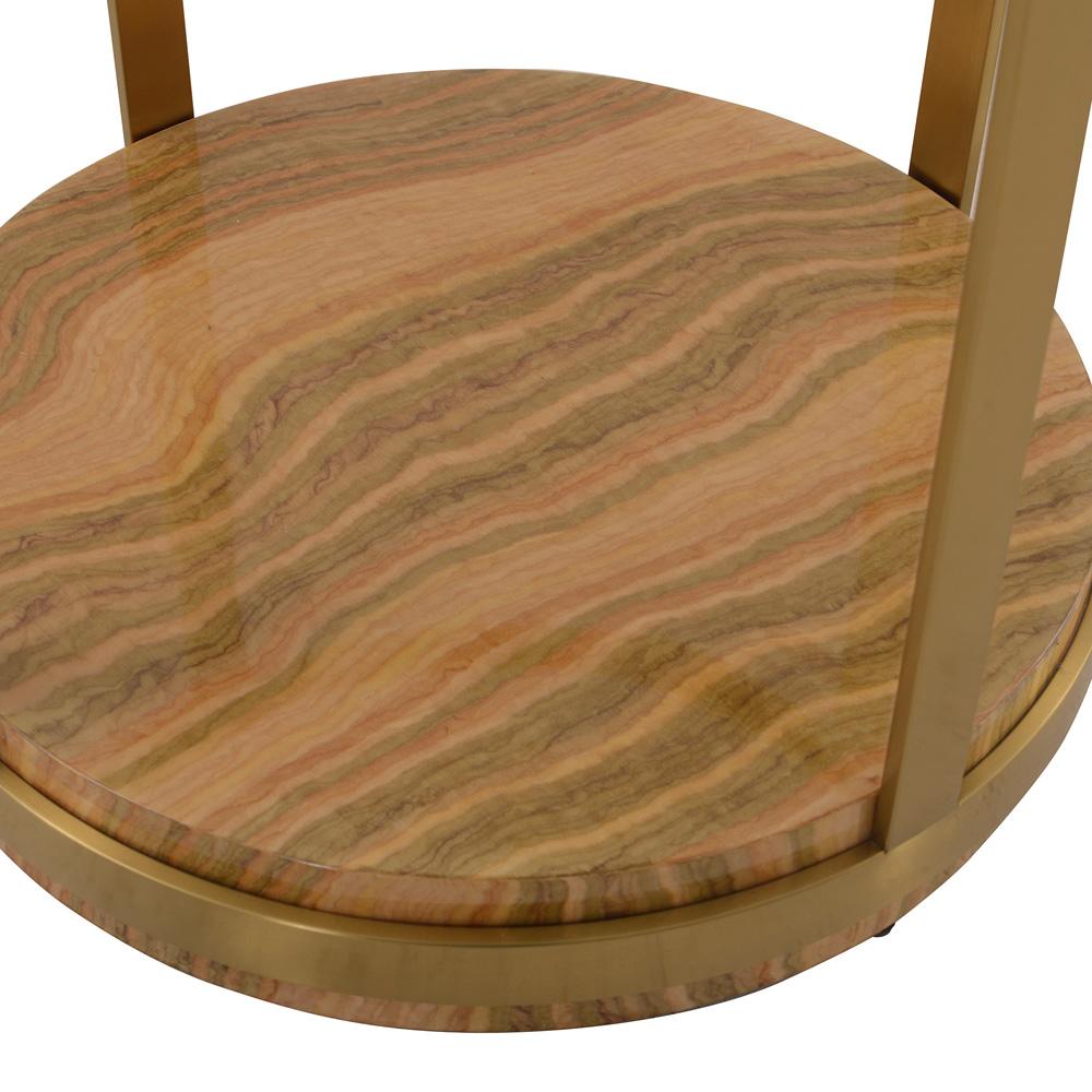 Armen Living - Hattie Glass Top End Table with Brushed Gold Legs - LCDXLAGLGLD veiw 4