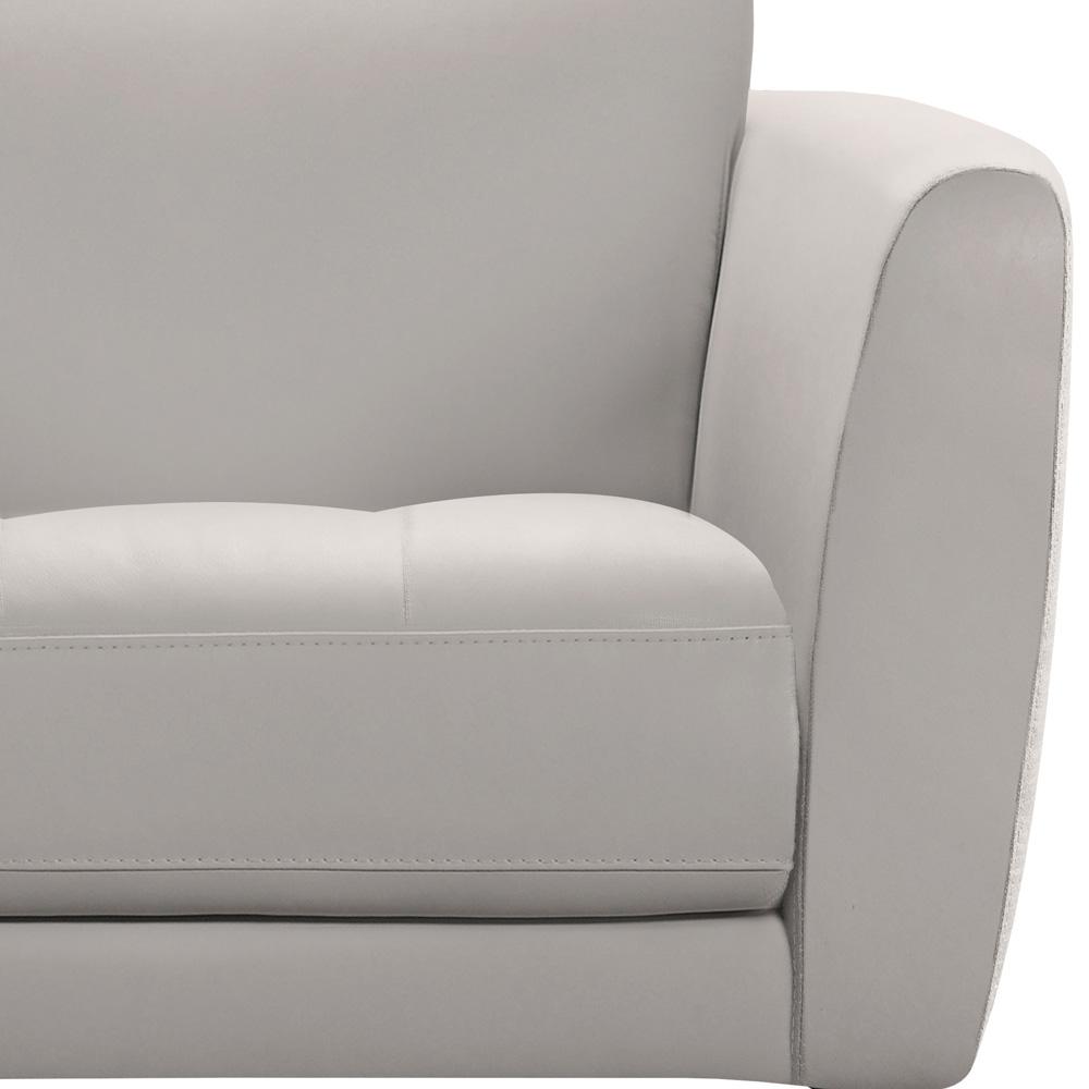 Armen Living - Hope Contemporary Chair in Genuine Dove Gray Leather with Black Metal Legs - LCHP1GR veiw 3