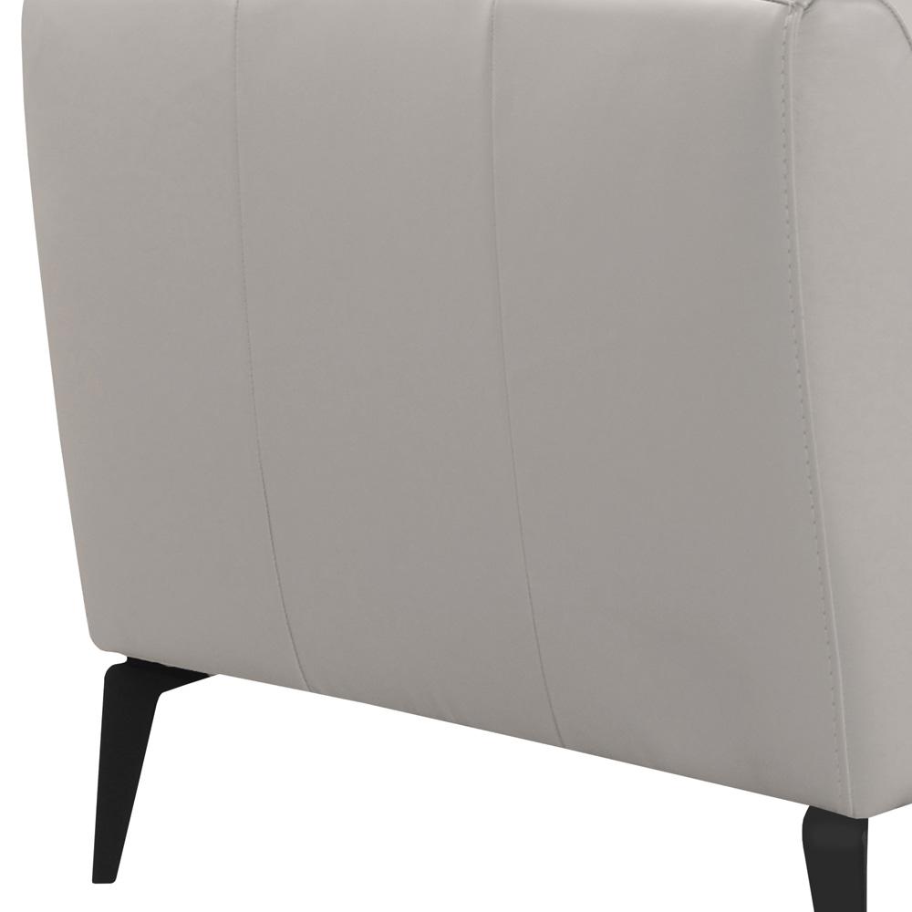 Armen Living - Hope Contemporary Chair in Genuine Dove Gray Leather with Black Metal Legs - LCHP1GR veiw 4