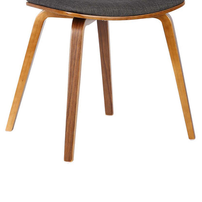 Armen Living  - Jaguar Mid-Century Dining Chair in Walnut Wood and Charcoal Fabric - LCJASIWACH veiw 7