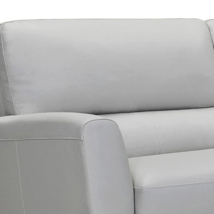 Armen Living - Kester 81in Square Arm Dove Gray Genuine Leather Sofa - LCKE3DV - CLOSEOUT veiw 4
