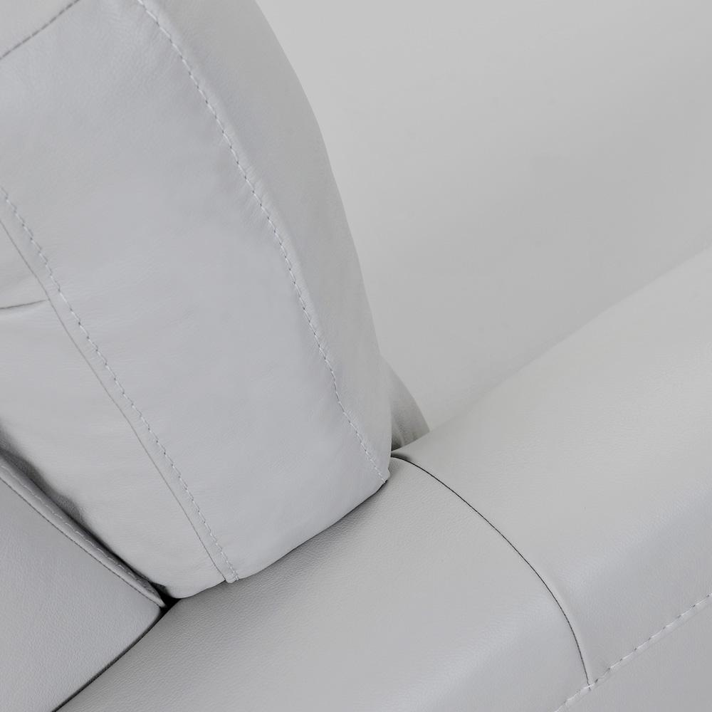 Armen Living - Kester 81in Square Arm Dove Gray Genuine Leather Sofa - LCKE3DV - CLOSEOUT veiw 5