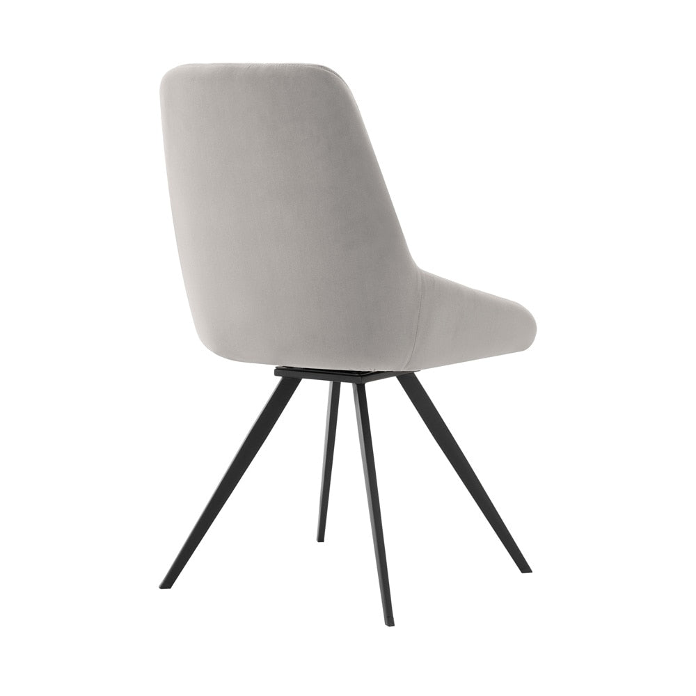 Armen Living - Knox Alison 5 Piece Dining Set with Gray Velvet Chairs - SETKNAI5GB veiw 3