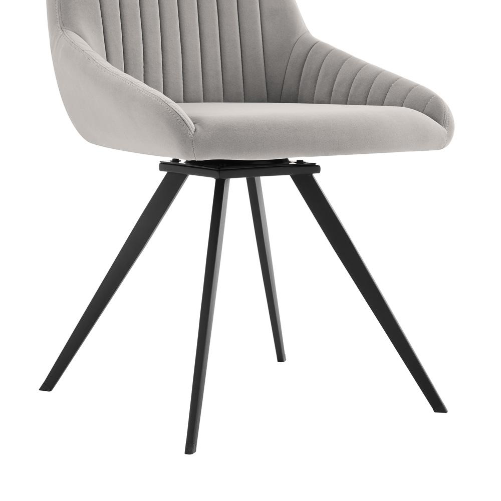 Armen Living - Knox Alison 5 Piece Dining Set with Gray Velvet Chairs - SETKNAI5GB veiw 6