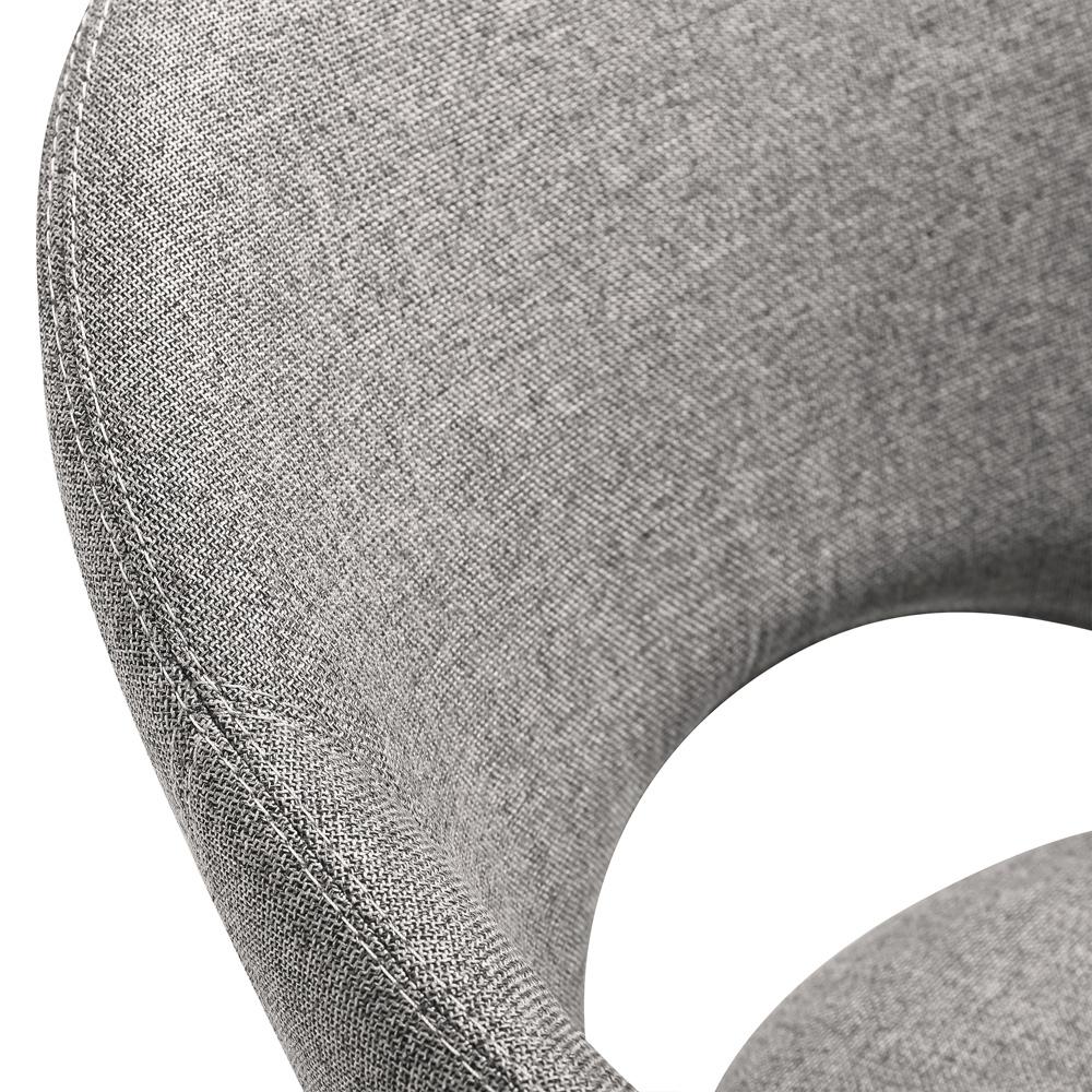 Armen Living - Knox Pria 7 Piece Dining Set with Stone Top and Gray Fabric Chairs - SETKNPR7GB veiw 6