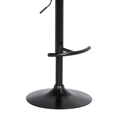 Armen Living  - Larisa Adjustable Walnut Wood Bar Stool in Black Faux Leather with Black Metal - LCLABAWABLK veiw 8