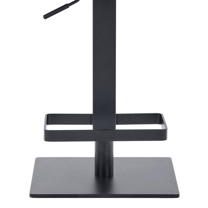 Armen Living - Legacy Adjustable Height Swivel Grey Faux Leather and Black Metal Bar Stool - LCLGSWBAMBGR veiw 6