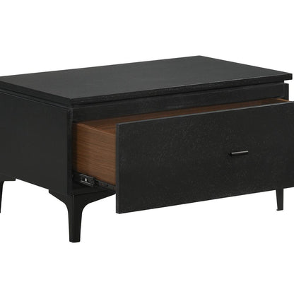 Armen Living - Legend 3 Piece Gray Fabric King Platform Bed and Nightstands Bedroom Set - SETLEBDCHKG3A veiw 6