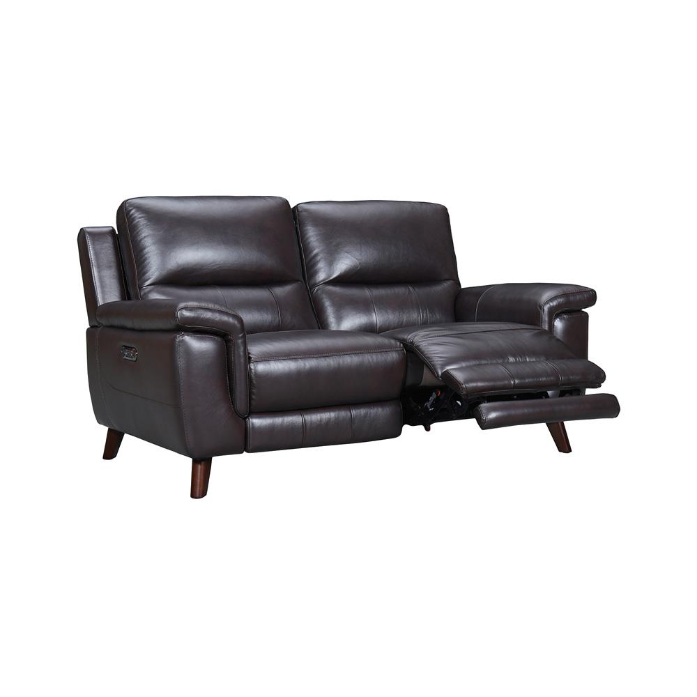Armen Living - Lizette 65in Brown Leather Power Recliner Loveseat with USB - LCLZ2BR veiw 2
