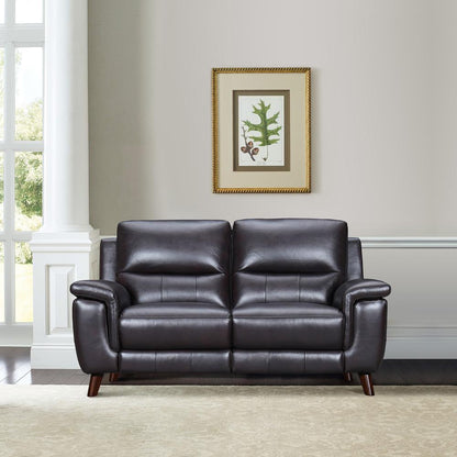 Armen Living - Lizette 65in Brown Leather Power Recliner Loveseat with USB - LCLZ2BR veiw 8