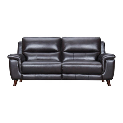 Armen Living - Lizette 78in Brown Leather Power Recliner Sofa with USB - LCLZ3BR veiw 1