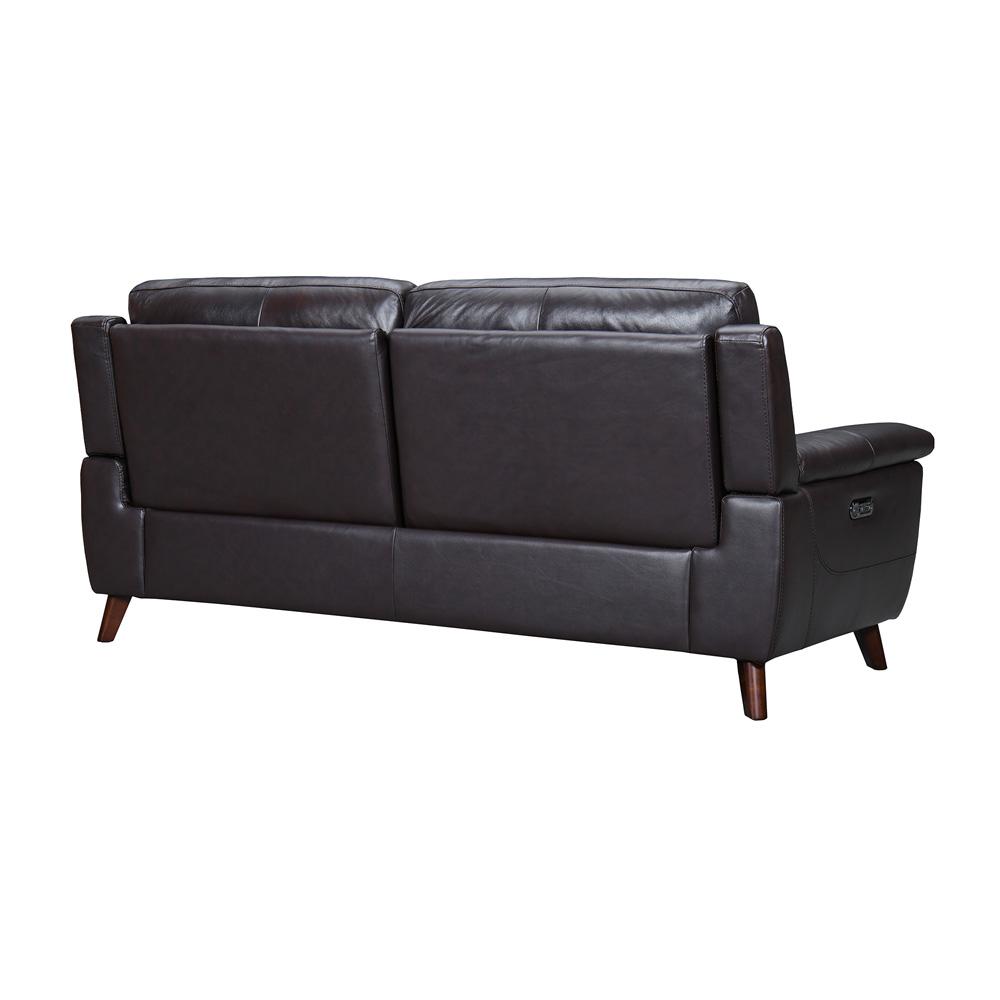 Armen Living - Lizette 78in Brown Leather Power Recliner Sofa with USB - LCLZ3BR veiw 3