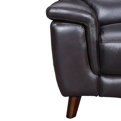 Armen Living - Lizette 78in Brown Leather Power Recliner Sofa with USB - LCLZ3BR veiw 4