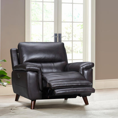 Armen Living - Lizette Brown Leather Power Recliner with USB - LCLZ1BR veiw 8