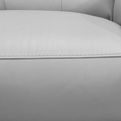 Armen Living - Lizette Contemporary Sofa in Dark Brown Wood Finish and Dove Gray Genuine Leather - LCLZ3DV veiw 8