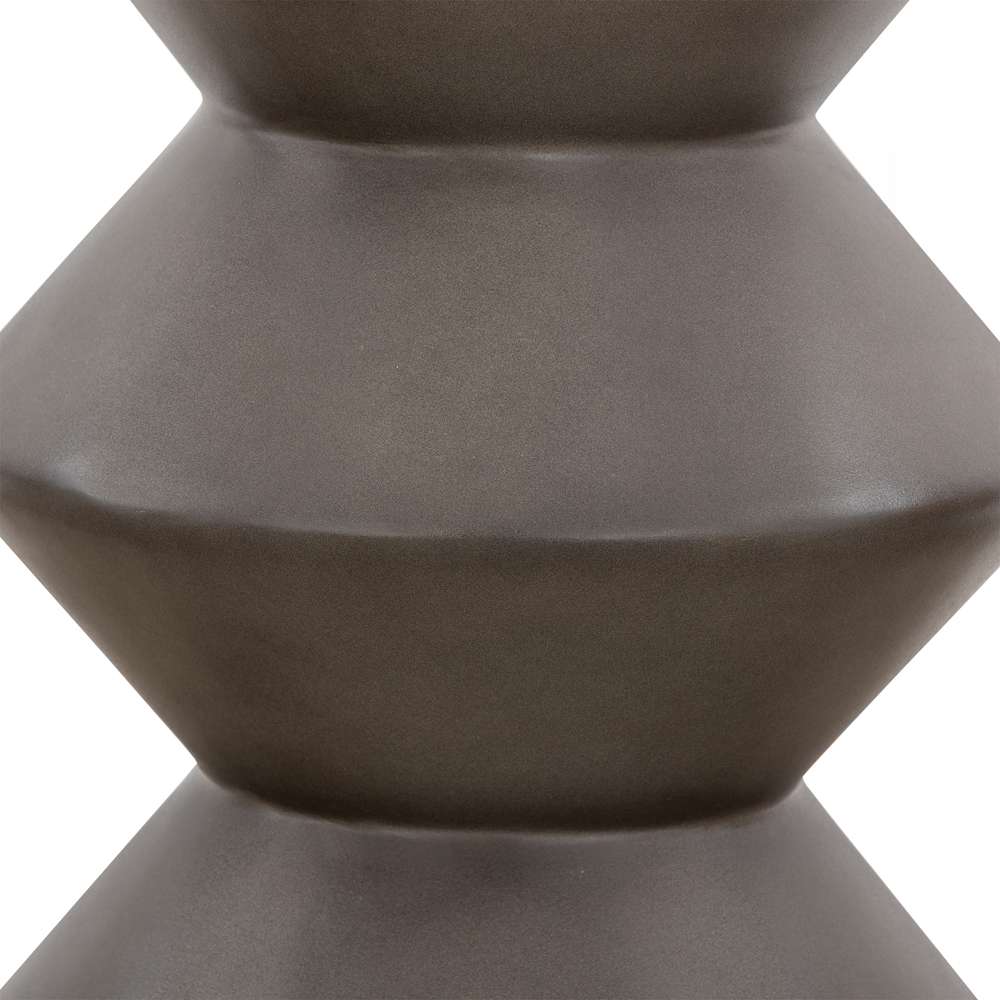 Armen Living - Lizzie Concrete Indoor Outdoor Accent Stool End Table - LCTGBACCGR veiw 2