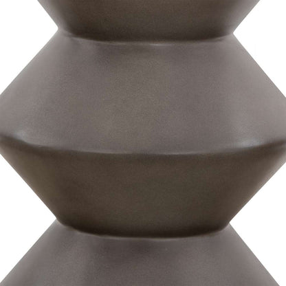 Armen Living - Lizzie Concrete Indoor Outdoor Accent Stool End Table - LCTGBACCGR veiw 2