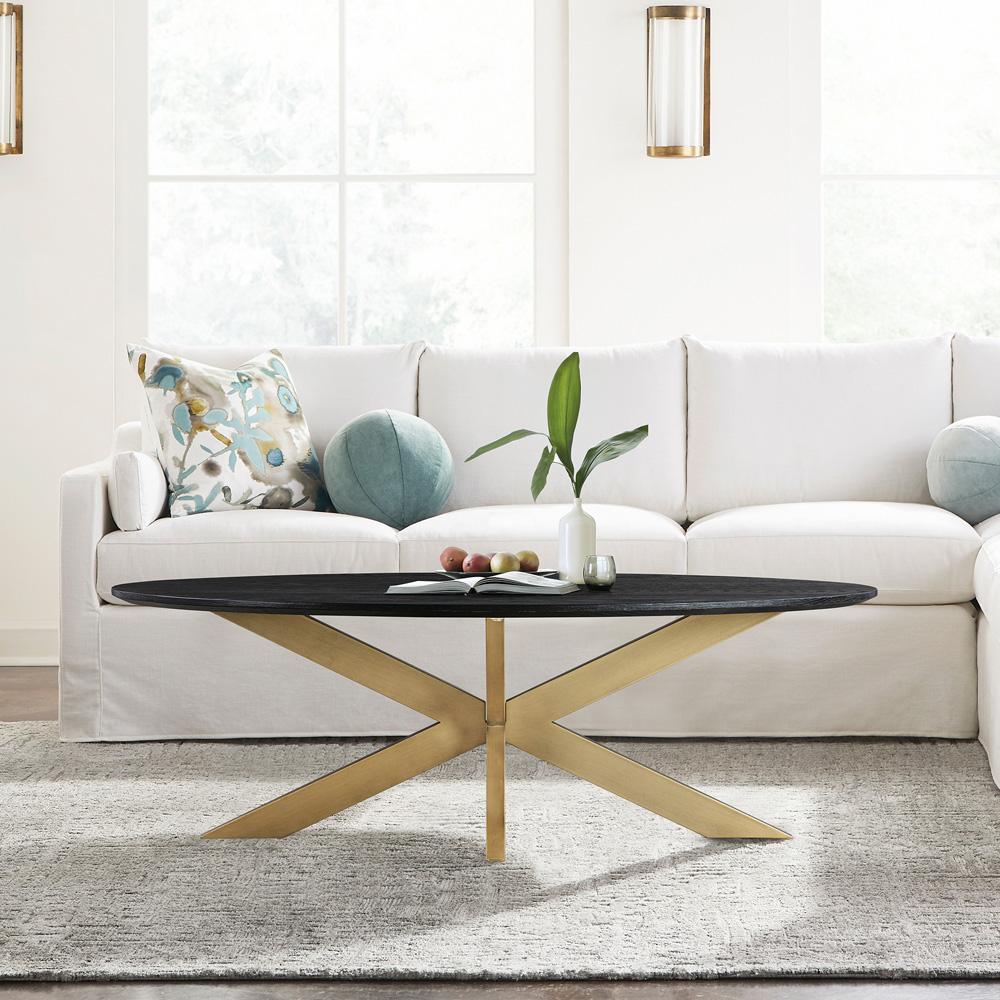 Armen Living Lombard Oval Coffee Table