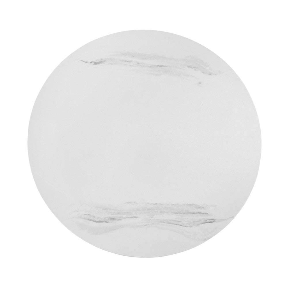 Armen Living - Loxley White Marble Coffee Table with Black Metal Base - LCLXCOMB veiw 3