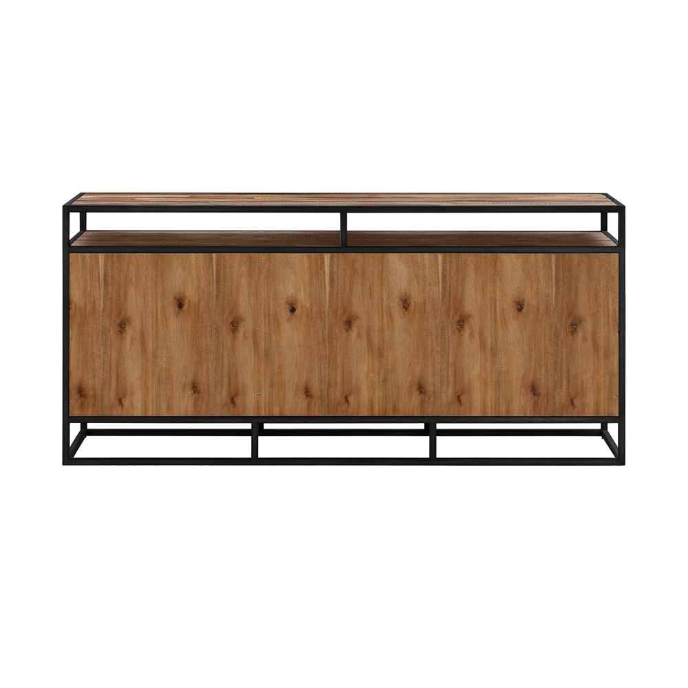 Armen Living - Ludgate 3 Drawer Sideboard Buffet in Acacia and Black Metal - LCLDBURU - CLOSEOUT veiw 4