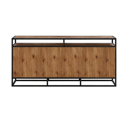 Armen Living - Ludgate 3 Drawer Sideboard Buffet in Acacia and Black Metal - LCLDBURU - CLOSEOUT veiw 4