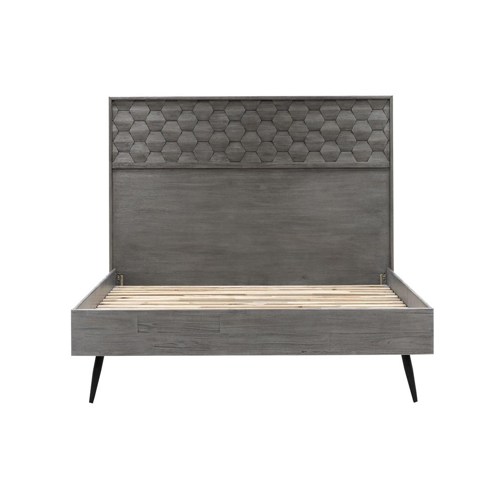 Armen Living - Makena 3 Piece Queen Bedroom Set in Grey Acacia Wood - SETMKBDQN3A veiw 2