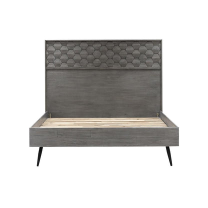 Armen Living - Makena 3 Piece Queen Bedroom Set in Grey Acacia Wood - SETMKBDQN3A veiw 2