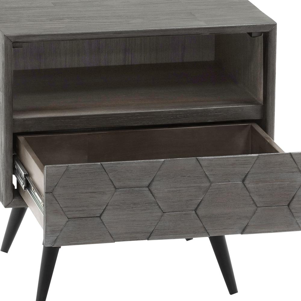Armen Living - Makena 3 Piece Queen Bedroom Set in Grey Acacia Wood - SETMKBDQN3A veiw 7