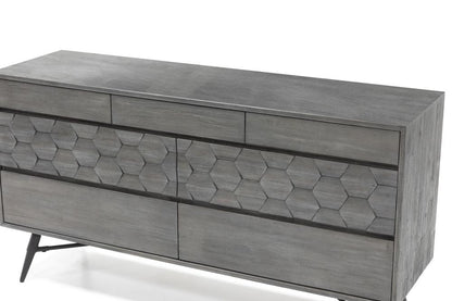 Armen Living - Makena 6 Drawer Dresser in Grey Acacia Wood - LCMKDRTG veiw 4