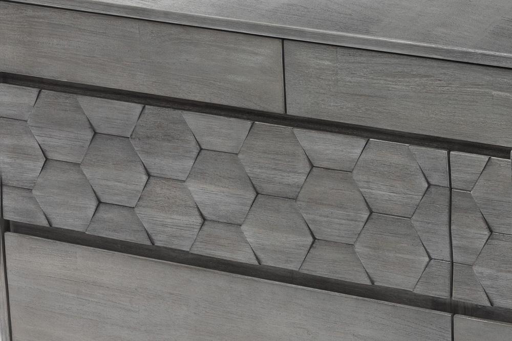 Armen Living - Makena 6 Drawer Dresser in Grey Acacia Wood - LCMKDRTG veiw 6