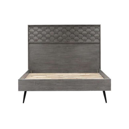 Armen Living - Makena Queen Platform Bed Frame in Grey Acacia Wood - LCMKBDTGQN veiw 1
