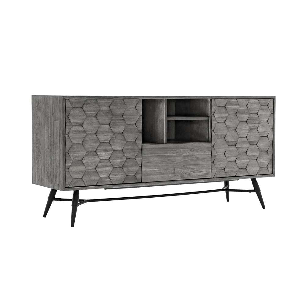 Armen Living - Makena Sideboard Buffet in Grey Acacia Wood - LCMKBUTG veiw 2
