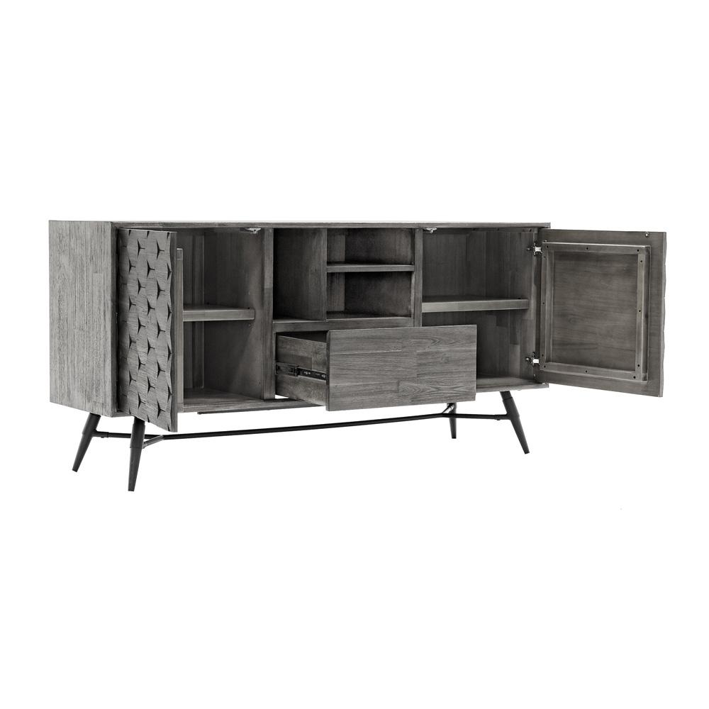 Armen Living - Makena Sideboard Buffet in Grey Acacia Wood - LCMKBUTG veiw 3