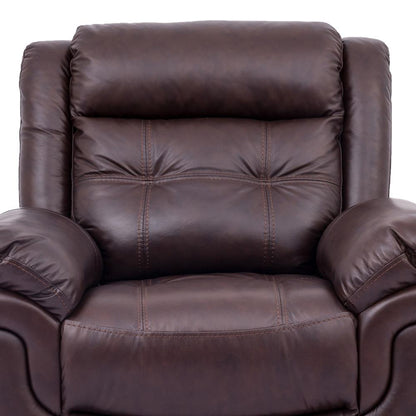 Armen Living - Marcel Manual Recliner Chair in Dark Brown Leather - LCMC1BR veiw 3