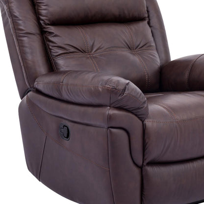 Armen Living - Marcel Manual Recliner Chair in Dark Brown Leather - LCMC1BR veiw 4