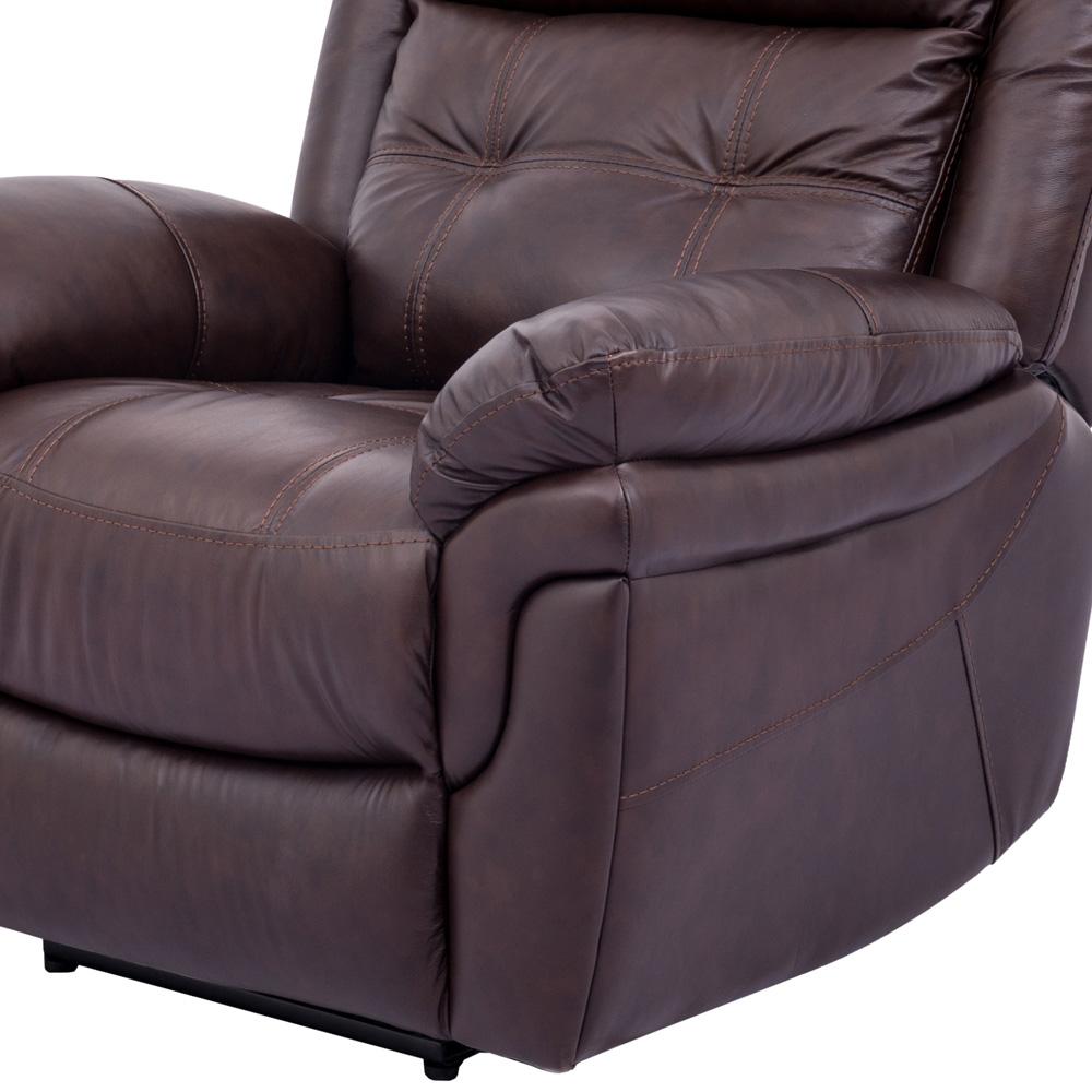 Armen Living - Marcel Manual Recliner Chair in Dark Brown Leather - LCMC1BR veiw 5