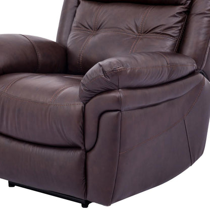Armen Living - Marcel Manual Recliner Chair in Dark Brown Leather - LCMC1BR veiw 5