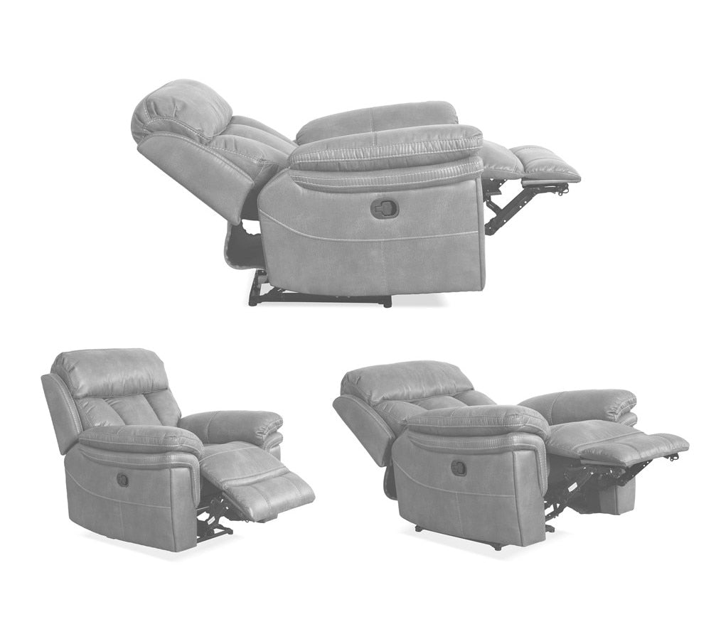 Armen Living - Marcel Manual Recliner Chair in Dark Brown Leather - LCMC1BR veiw 8