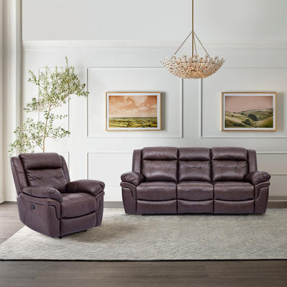 Armen Living - Marcel Manual Recliner Chair in Dark Brown Leather - LCMC1BR veiw 9