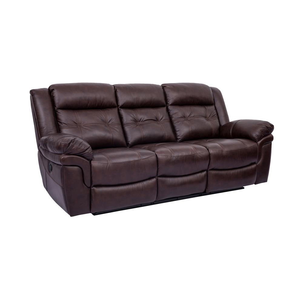 Armen Living - Marcel Manual Reclining 2 Piece Sofa and Recliner Set in Dark Brown Leather - SETMCBR2PC veiw 3