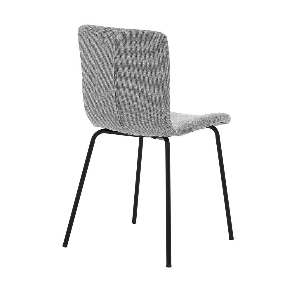 Armen Living - Messina and Gillian Light Gray Fabric 7 Piece Rectangular Dining Set - SETMSDICH7C veiw 3