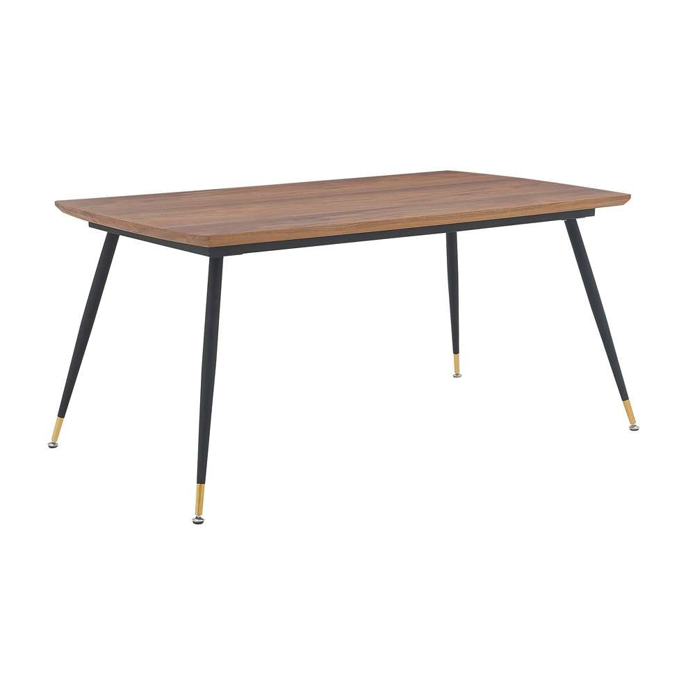 Armen Living - Messina Modern Walnut and Metal Dining Room Table - LCMSDIWA veiw 1