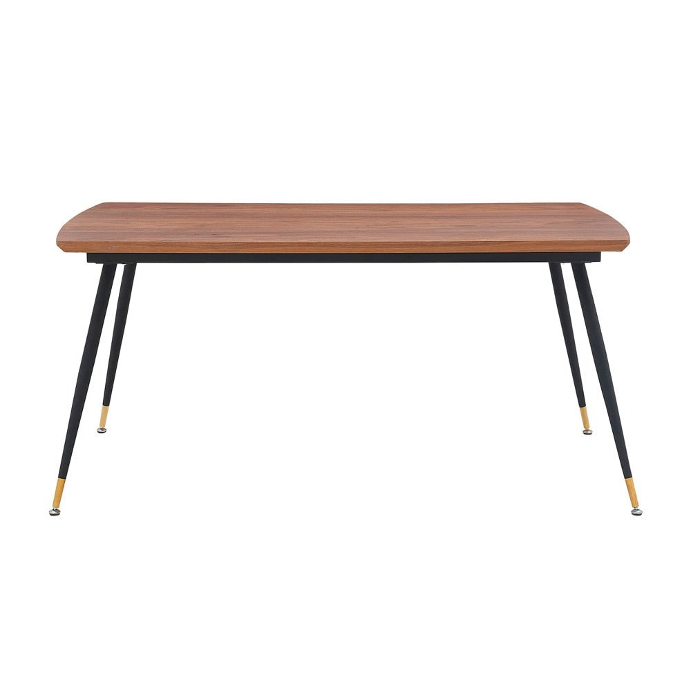 Armen Living - Messina Modern Walnut and Metal Dining Room Table - LCMSDIWA veiw 2