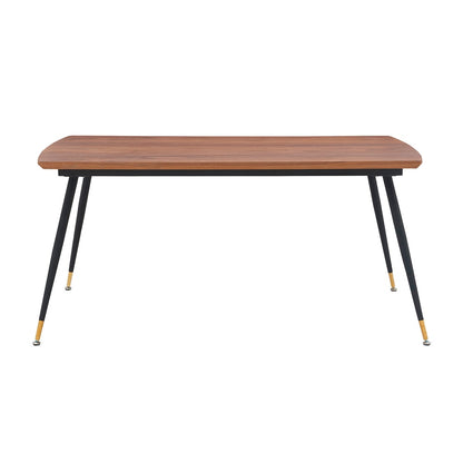 Armen Living - Messina Modern Walnut and Metal Dining Room Table - LCMSDIWA veiw 2