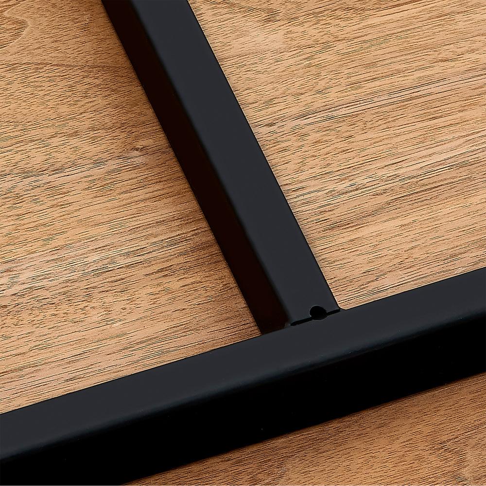 Armen Living - Messina Modern Walnut and Metal Dining Room Table - LCMSDIWA veiw 3