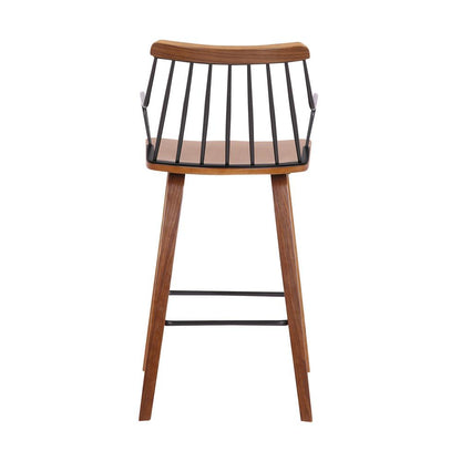 Armen Living - Micah Walnut and Metal Modern 26in Counter Height Bar Stool - LCMIBAWA26 veiw 5