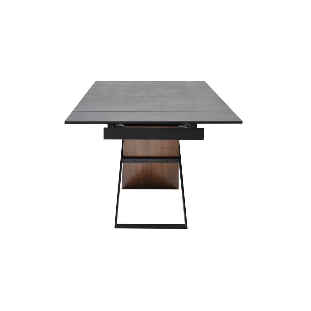 Armen Living - Milena Extendable Dining Table in Stone and Wood - LCMIDIWASH veiw 4